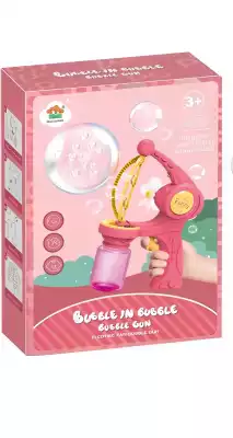 Детский пистолет для мыльных пузырей "Bubble in Bubble"  Розовый